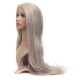 24 Inch Women Hair Platinum Blonde Front Lace Wigs Synthetic Heat Resistant Wig With Cap