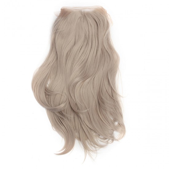 24 Inch Women Hair Platinum Blonde Front Lace Wigs Synthetic Heat Resistant Wig With Cap