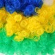 Brazil National Flag World Cup Fans Synthetic Cosplay Party Wigs