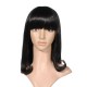 Lower Half Part Curly Neat Bangs Long Wig