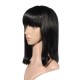 Lower Half Part Curly Neat Bangs Long Wig