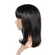 Lower Half Part Curly Neat Bangs Long Wig