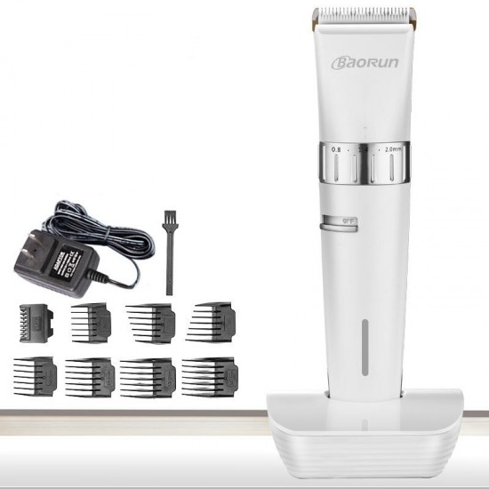 BaoRun T2 Pro Electric Hair Clipper Titanium Ceramic Blade Beard Shaver Trimmer 110V 240V