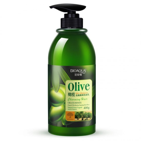 BIOAQUA Olive Oil Anti Dandruff Shampoo Hair Cleansing Moisture Smooth 400g