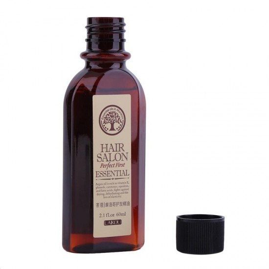 LAIKOU 60ml Moroccan Pure Argan Oil Hair Essence for Dry Scalp Hairs Treatment