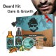 Y.F.M® 4 in 1 Organic Beard Growth Oil Balm Shampoo Serum Comb Kit Styling Tools Mustache Men Care Vitamin