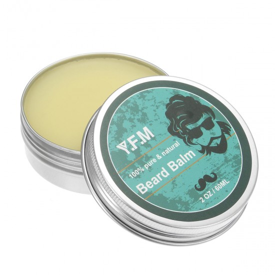 Y.F.M® 4 in 1 Organic Beard Growth Oil Balm Shampoo Serum Comb Kit Styling Tools Mustache Men Care Vitamin