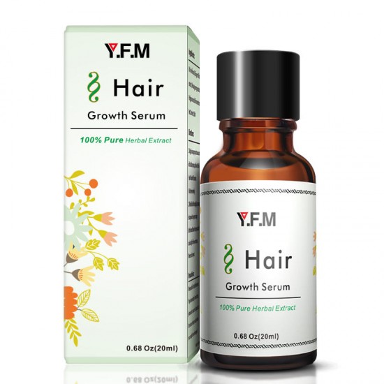 Y.F.M® Pure Herbal Fast Hair Growth Serum Essence Active Hair Follicle Hair Loss Treatment