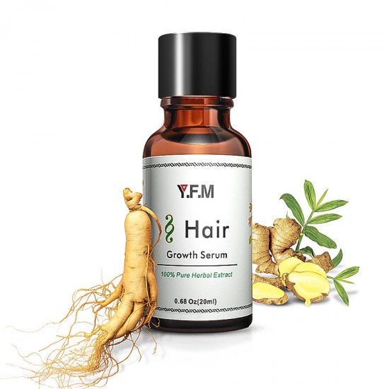 Y.F.M® Pure Herbal Fast Hair Growth Serum Essence Active Hair Follicle Hair Loss Treatment