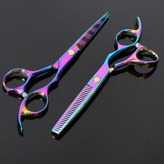 6.7" Professional Barber Hair Cutting Thinning Scissors Shears Hairdressing Set