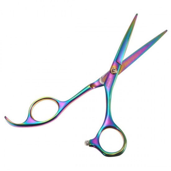 Mini Convenient Professional Salon Colorful Toothless Haircut Scissors