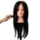 100% Black Practice Mannequin Real Human Hair Training Head Hairdressing Cutting Clamp Holder