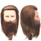 100% Human Hair Men Training Head Practice Mannequin Salon Model