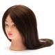 18 inch Long Real Human Hair Practice Models Hairdressing Training Head with Clamp