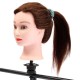 20inch Professional Real Hair Model Hairdressing Practice Training Head Mannequin and Clamp