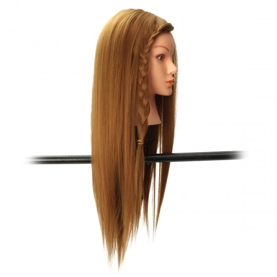 20" Long Hair Mannequin Manikin Training Salon Head Model Hairdressing Cosmetology with Clamp Holder