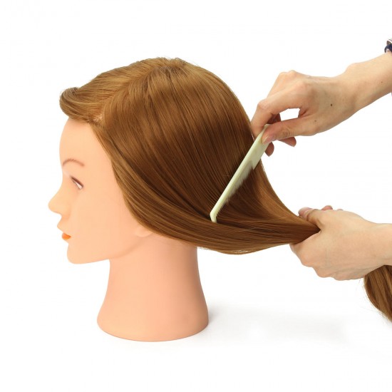 20" Long Hair Mannequin Manikin Training Salon Head Model Hairdressing Cosmetology with Clamp Holder