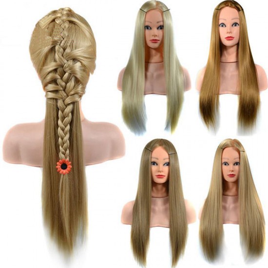23'' Hairdressing Training Mannequin Practice Head Styling Salon + Free Clamp