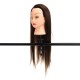 24'' Brown 30% Real Hair Training Mannequin Head Model Perm with Clamp Holder