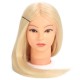 24" 90% White Long Real Human Hair Mannequin Training Head Hairdressing Model Clamp Holder