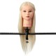 24" 90% White Long Real Human Hair Mannequin Training Head Hairdressing Model Clamp Holder