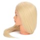 24" 90% White Long Real Human Hair Mannequin Training Head Hairdressing Model Clamp Holder