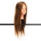 24" Gold 30% Real Hair Hairdressing Makeup Practice Hair Training Mannequin Head Model Clamp Holder