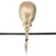 24" White 80% Real Human Hair Practice Mannequin Head Hairdressing Mannequin Training Clamp