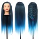 26'' Colorful Hair Hairdressing Practice Training Head Mannequin Salon With Clamp