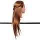 30% Real Human Hair Training Head Cutting Braiding Practice Mannequin Clamp Holder Gold