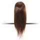 Brown 70 Percent Real Hair Cutting Training Mannequin Head Clamp