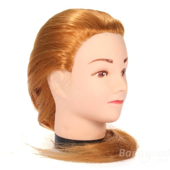 Long Hair Practice Clamp Hairdressing Training Blonde Mannequins Head