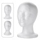 White Polystyrene Foam Mannequin Head Model Hat Wig Glasses Display Stand Rack