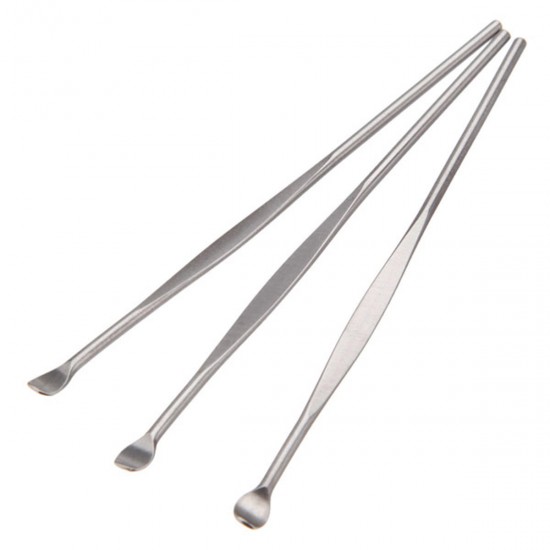 Double Ends Sides Stainless Steel Earpick Ear Pick Wax Curette Remover Cleaner