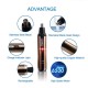 KEMEI KM-6619 110-220V Safe Stainless Rechargeable Nose & Ear Hair Removal Trimmer Mute Handy