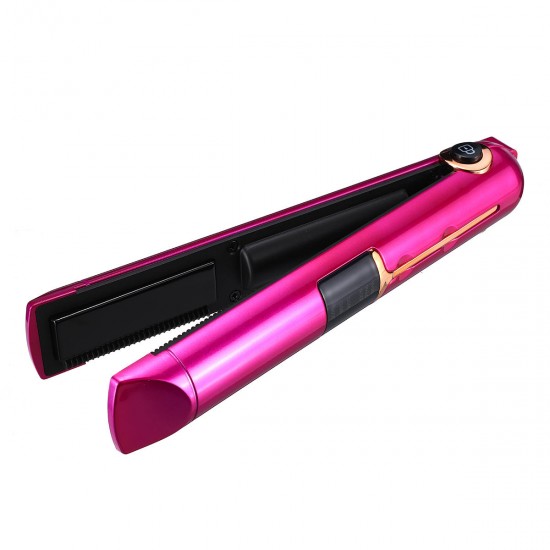 3-IN-1 Cordless Hair Straightener Fast Heating Curler USB Rechargable with LED Display Power Bank Function Hair Flat Iron