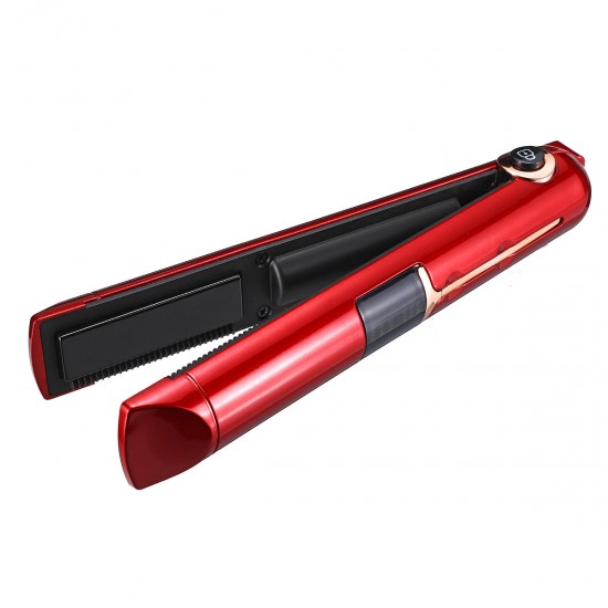 3-IN-1 Cordless Hair Straightener Fast Heating Curler USB Rechargable with LED Display Power Bank Function Hair Flat Iron