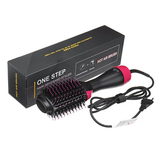 3-in-1 Negative Ion Straightening Hair Dryer Brush One Step for Salon and Curly Hair Comb Reduce Frizz and Static