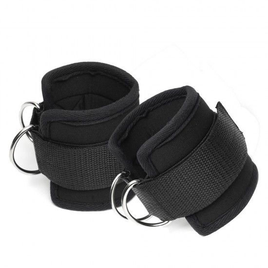1 Pair Crossfit Ankle Support Cuffs Strap Resistance Band Latex Elastic Band for Fitness