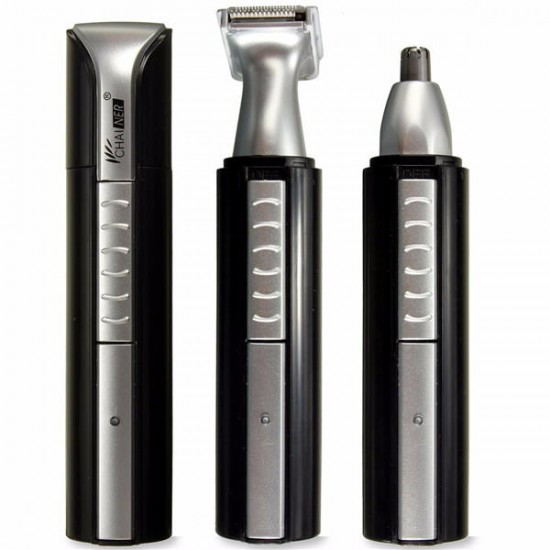 2 in 1 Electric Hair Trimmer Nose Ear Eyebrow Clipper Cleaner Beard Shaver