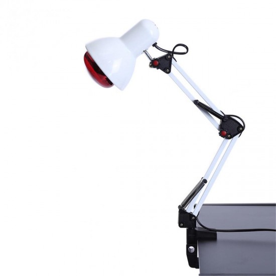 110-240V 100W Infrared Red Heat Light Therapeutic Home Therapy Lamp Pain Relief Floor Stand