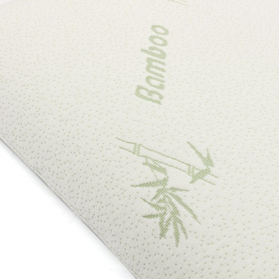 Bamboo Fabric Pillow Memory Foam Filler Pressure Relief Antibacterial&Anti-Mite