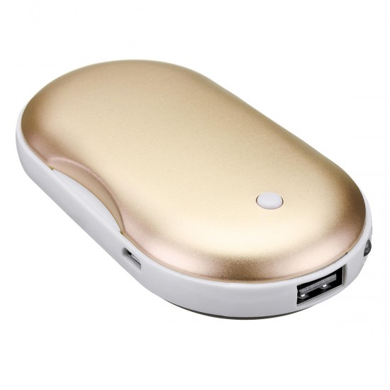 5200mAh 4 In 1 Macarons Pocket Hand Warmer Heater Rechargeable LED USB Electric Mobile Power Bank PTC Ceramic Heating with Vibration Massager Function