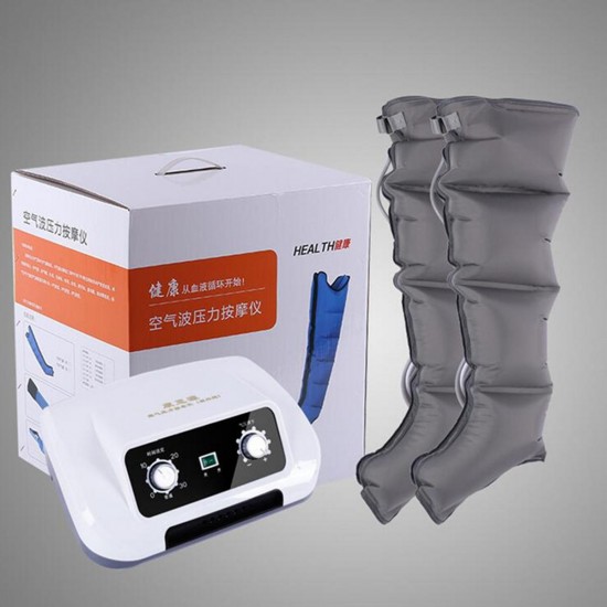 6 Chambers Sequential Air Compression Leg Massager Device Compression Pump for Foot Arm Leg Waist Electric Compression Massasger Blood Circulation