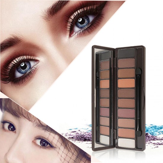 10 Colors Eye Shadow Palette Set Glitter Shimmer Long Lasting Waterproof