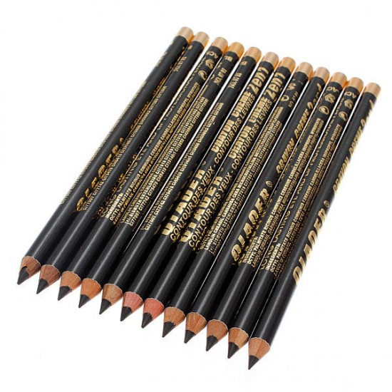 12pcs Black Makeup Cosmetic Eyeliner Eyebrow Pencil Waterproof 12pcs Black Makeup Cosmetic Eyeliner Eyebrow Pencil Waterproof