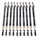 12pcs Eyebrow Pencil Pen with Brush Sharpener Makeup Black Brown Cosmetic