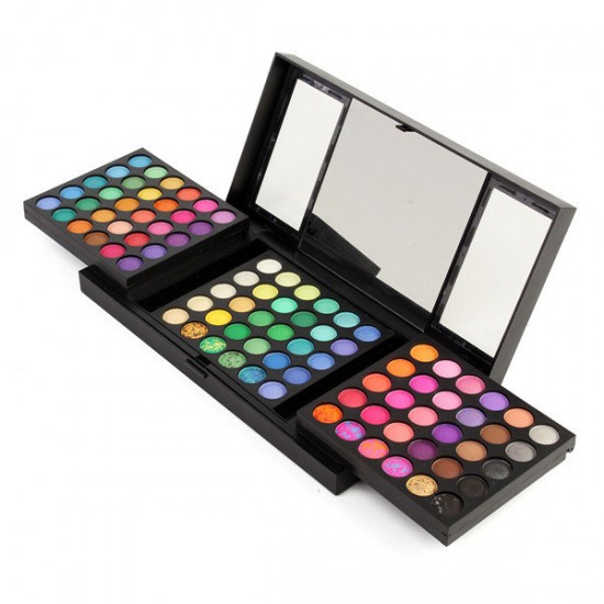 180 Colors Eyeshadow Palette Kit Natural Glitter Pearl Shimmer Folding Kit Set Makeup Mirror
