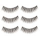 3 Pairs False Eyelashes Makeup Black Handmade Cluster Natural Long Eyelashes