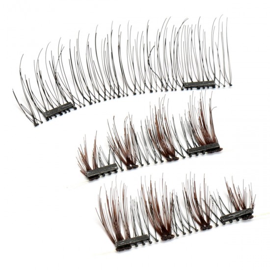 3 Style Magnetic Eyelashes Makeup Reusable Long Natural Eyelashes Extension With Mirror
